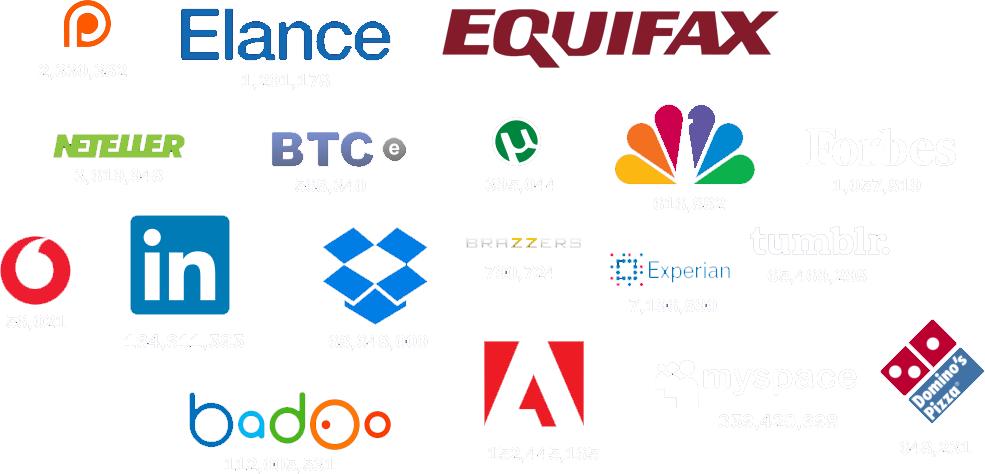 A group of company logos